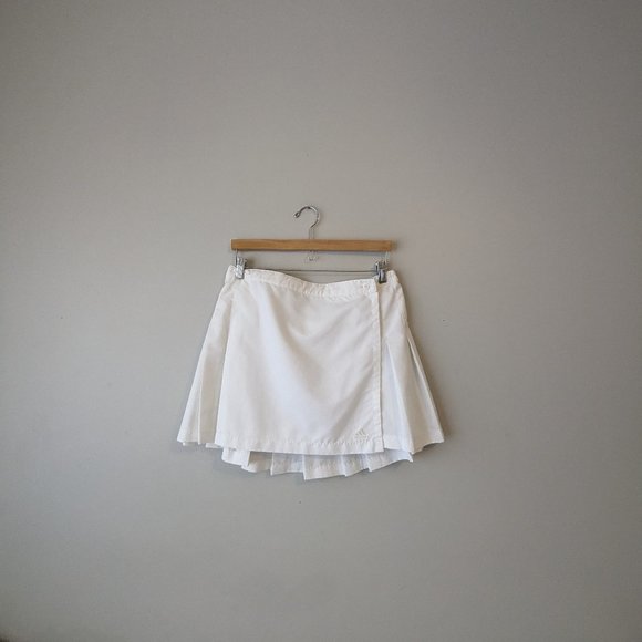 adidas Dresses & Skirts - Retro Vintage Adidas Tennis Skirt in White, with Pleats